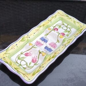 WCL White Ceramic Tray, 14" X 6"